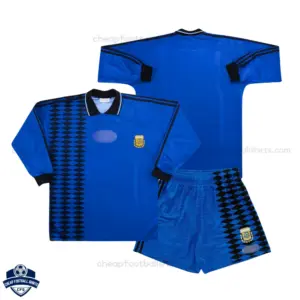 Retro Argentina Away Kids Cheap Football Kit 1994 Long Sleeve - Overview