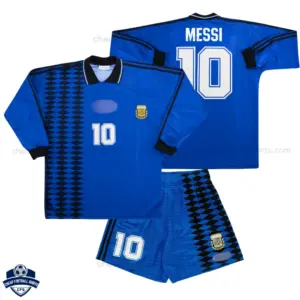 Retro Argentina MESSI 10 Away Kids Cheap Football Kit 1994 Long Sleeve - Overview
