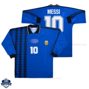 Retro Argentina MESSI 10 Away Men Cheap Football Shirt 1994 Long Sleeve - Overview