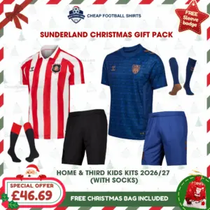 Sunderland AFC 2026/27 Gift Pack - Home and Third Kids Cheap Football Kits