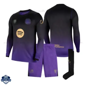Barcelona Away Kids Cheap Football Kit 2026/27 Long Sleeve - Overview