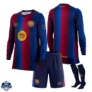 Barcelona Home Kids Cheap Football Kit 2026/27 Long Sleeve - Overview